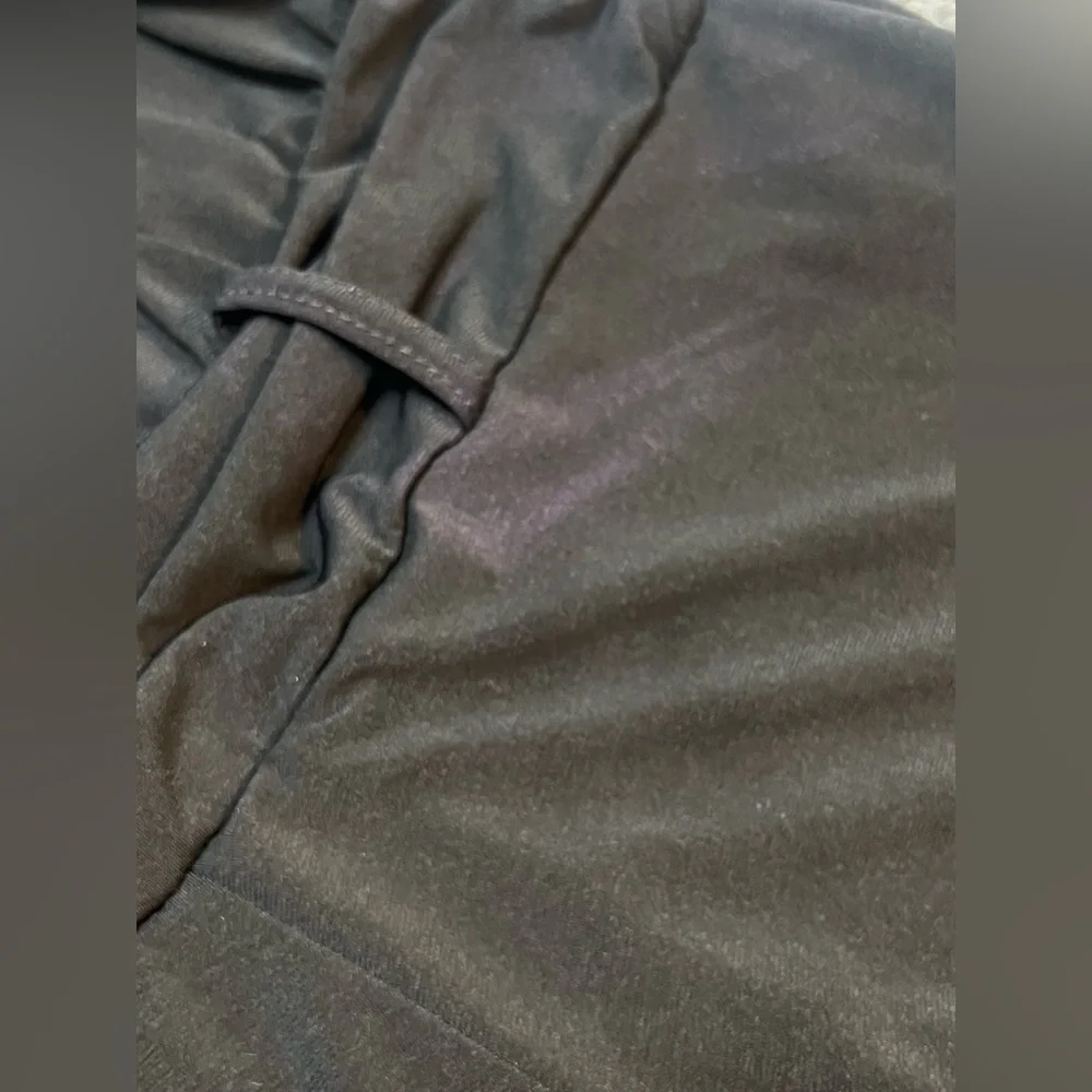 Lapis One Piece Pants Romper Womens Size Medium Black T Strap Sleeve Wide Leg - Picture 5 of 10